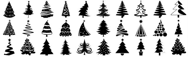 30 Christmas Trees Custom Shapes - Schematic