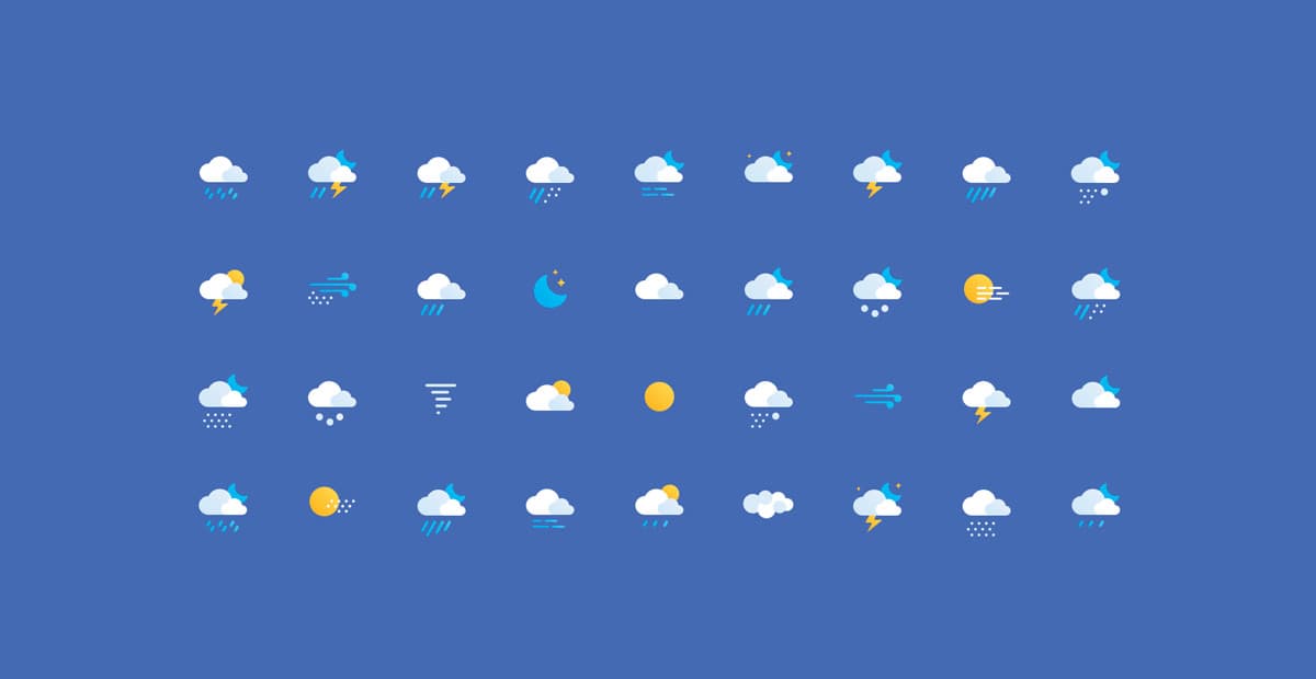 Free Weather PSD Icons