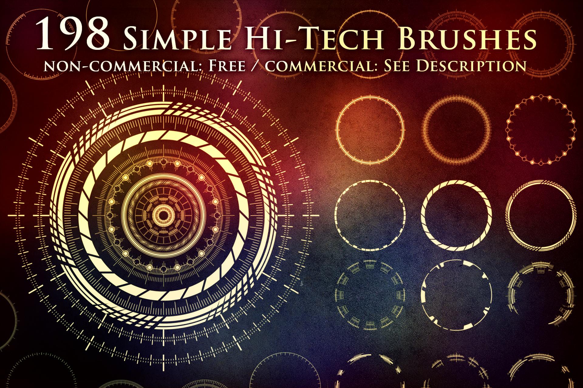 Hi-Tech Sci-Fi Circle Brushes
