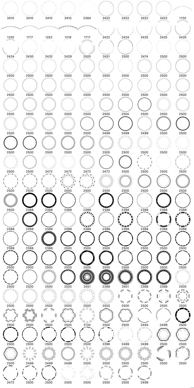 Hi-Tech Sci-Fi Circle Brushes - Schematic