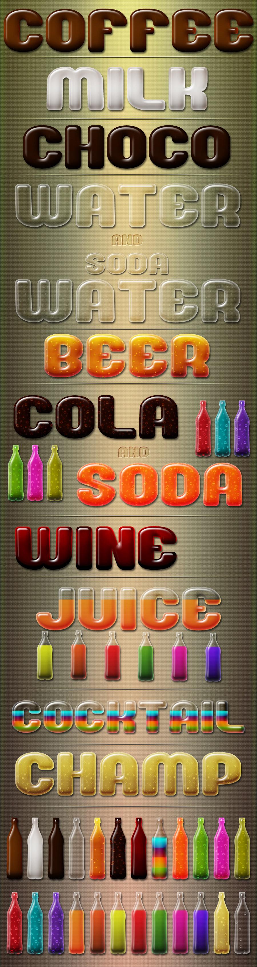 Drinks Photoshop Styles