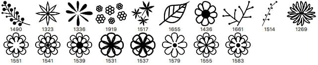 18 Floral Brushes - Schematic