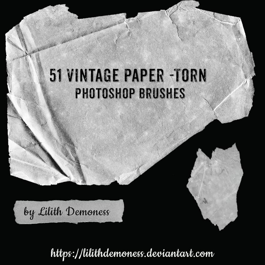 51 Paper Torn Brushes