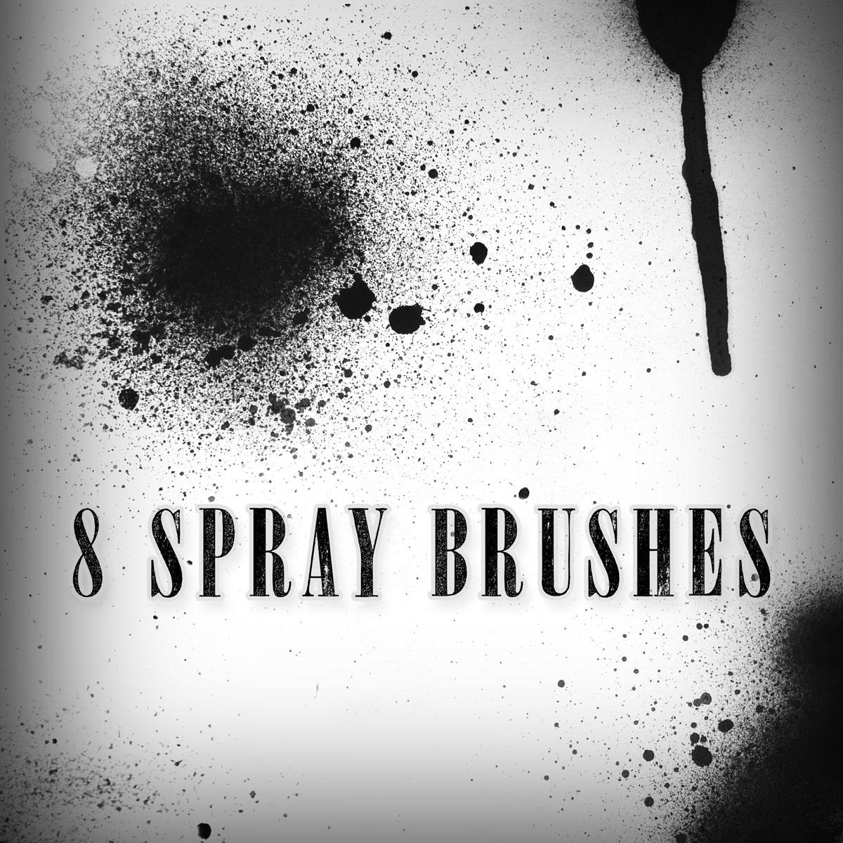 8 Spray Brushes - Preview 1