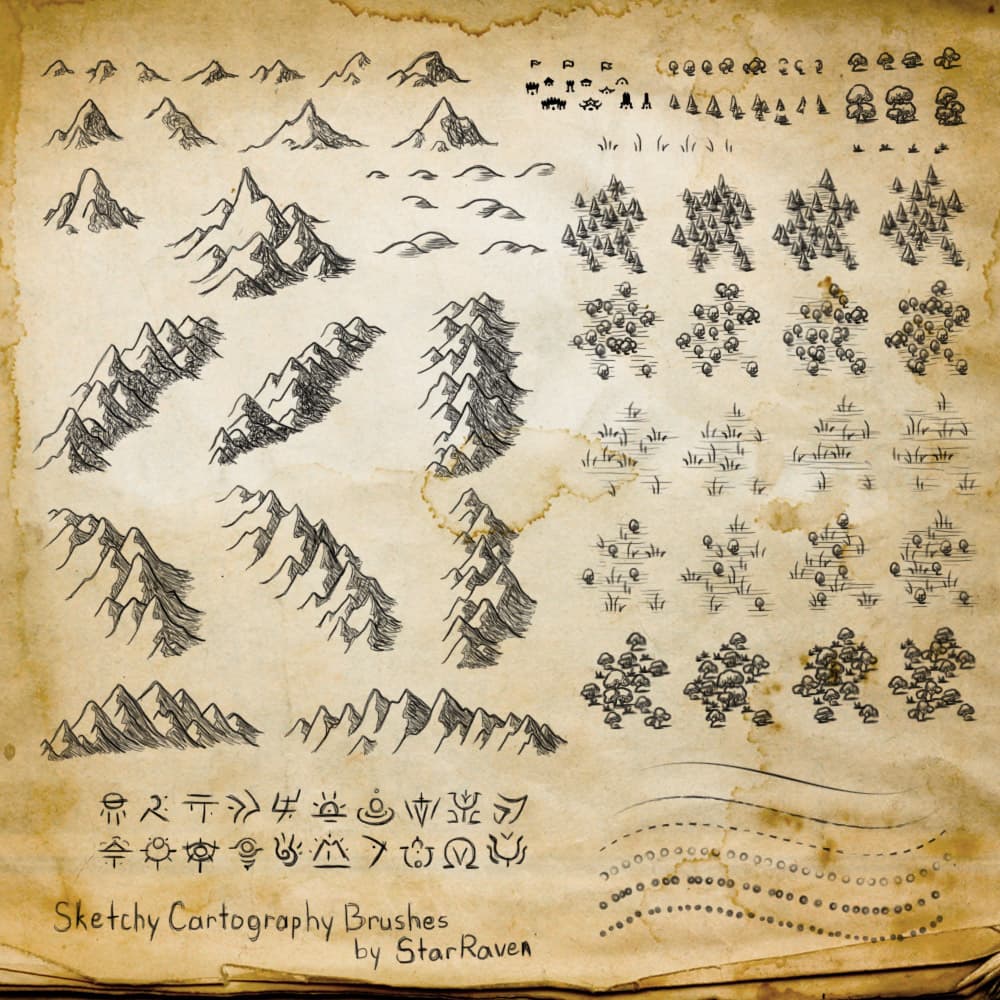 Sketchy Cartography Brushes