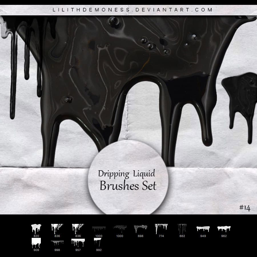 14 Dripping Liquid Brushes