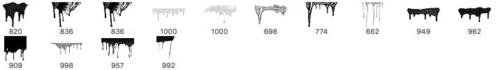 14 Dripping Liquid Brushes - Schematic