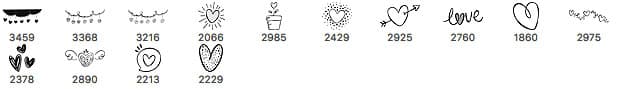 14 Valentines Day Brushes - Schematic