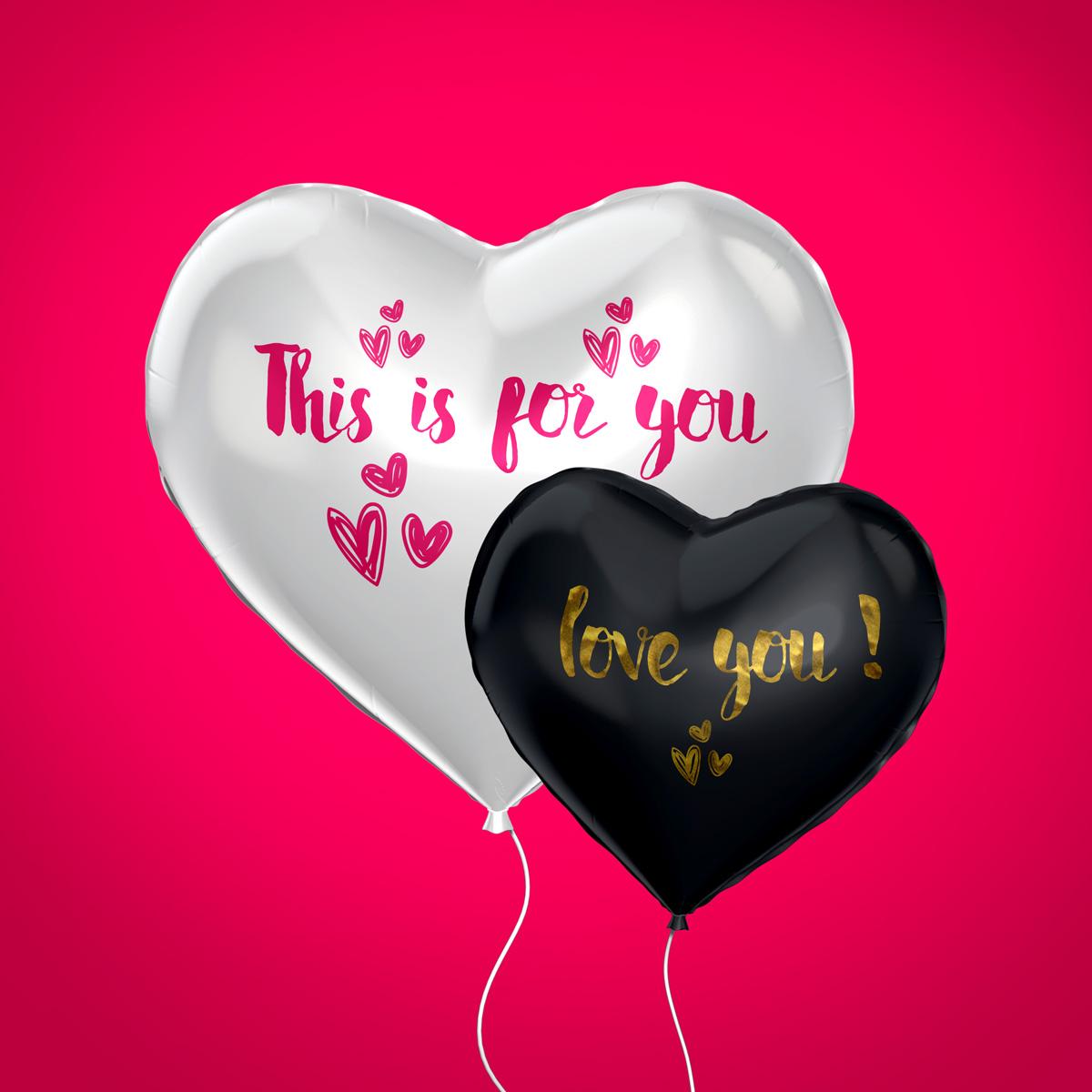 Two Heart Balloons