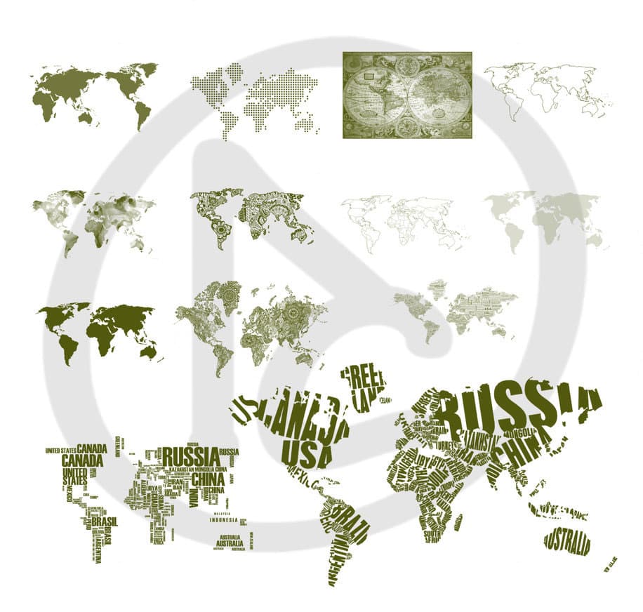 World Maps Brushes - Schematic