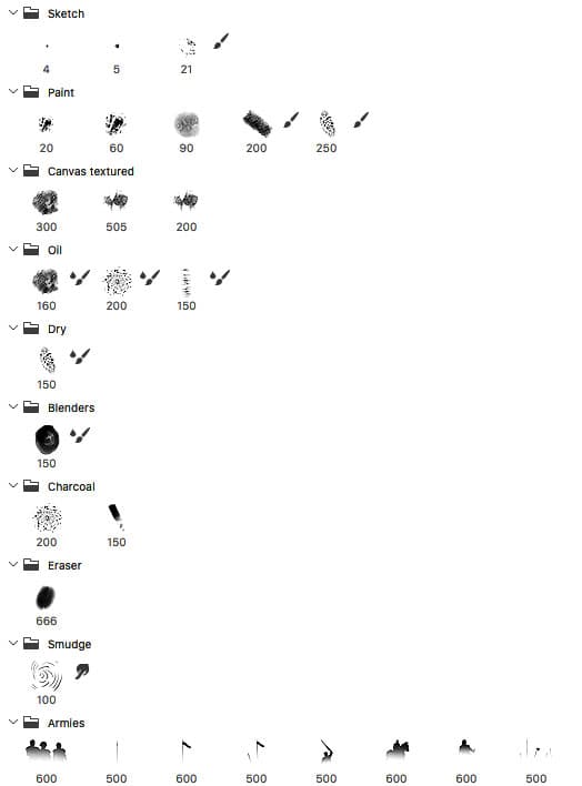 Traditional Painting Brush Sample - Schematic