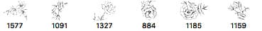Outline Flowers Brushes - Schematic