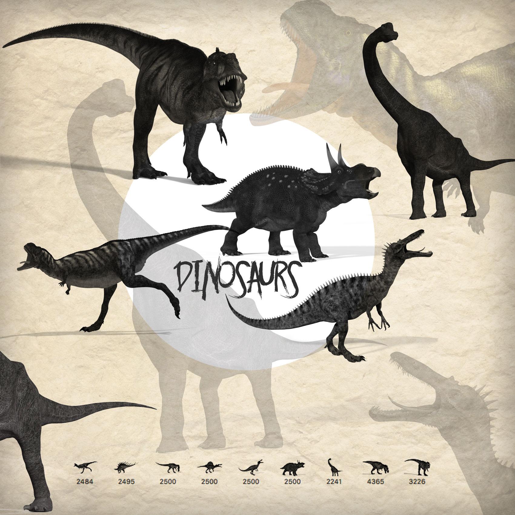 Dinosaurs Brushes