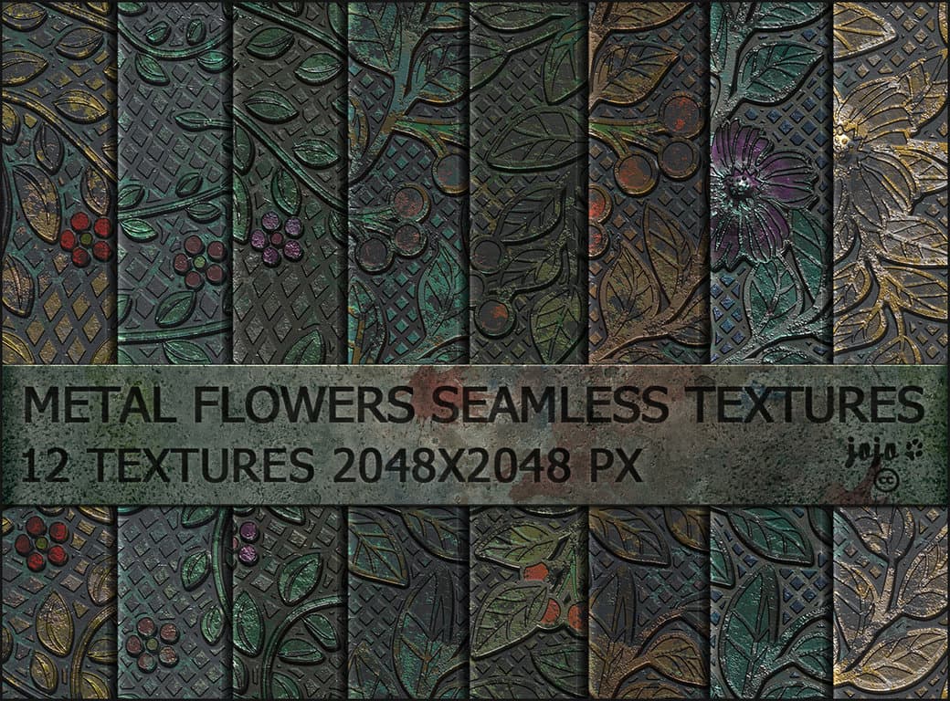 13 Metal Flowers Pattens