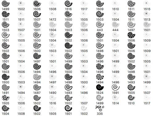 106 Ammonite Spiral Brushes - Schematic