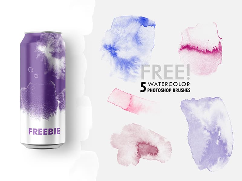 5 Free Watercolor PS Brushes