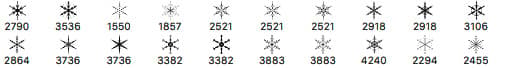 20 Snowflake Brushes - Schematic