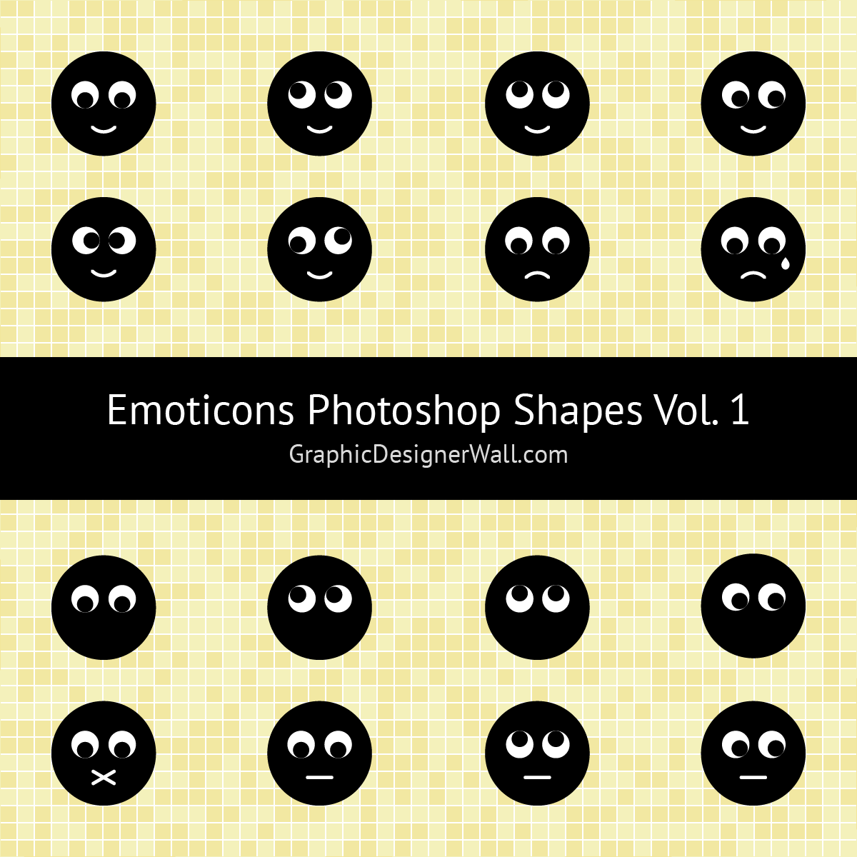 Emoticons Photoshop Custom Shapes