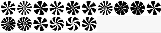 Sunburst Vector Silhouettes - Schematic
