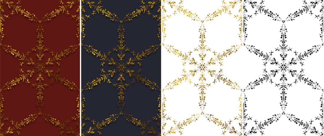 Ornament Pattern Made from Snowflakes - Schematic
