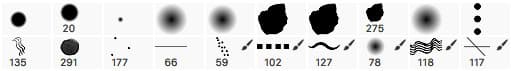 20 Free Photoshop Brushes - Schematic