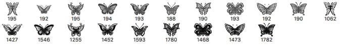 Lace Butterfly Brushes - Schematic