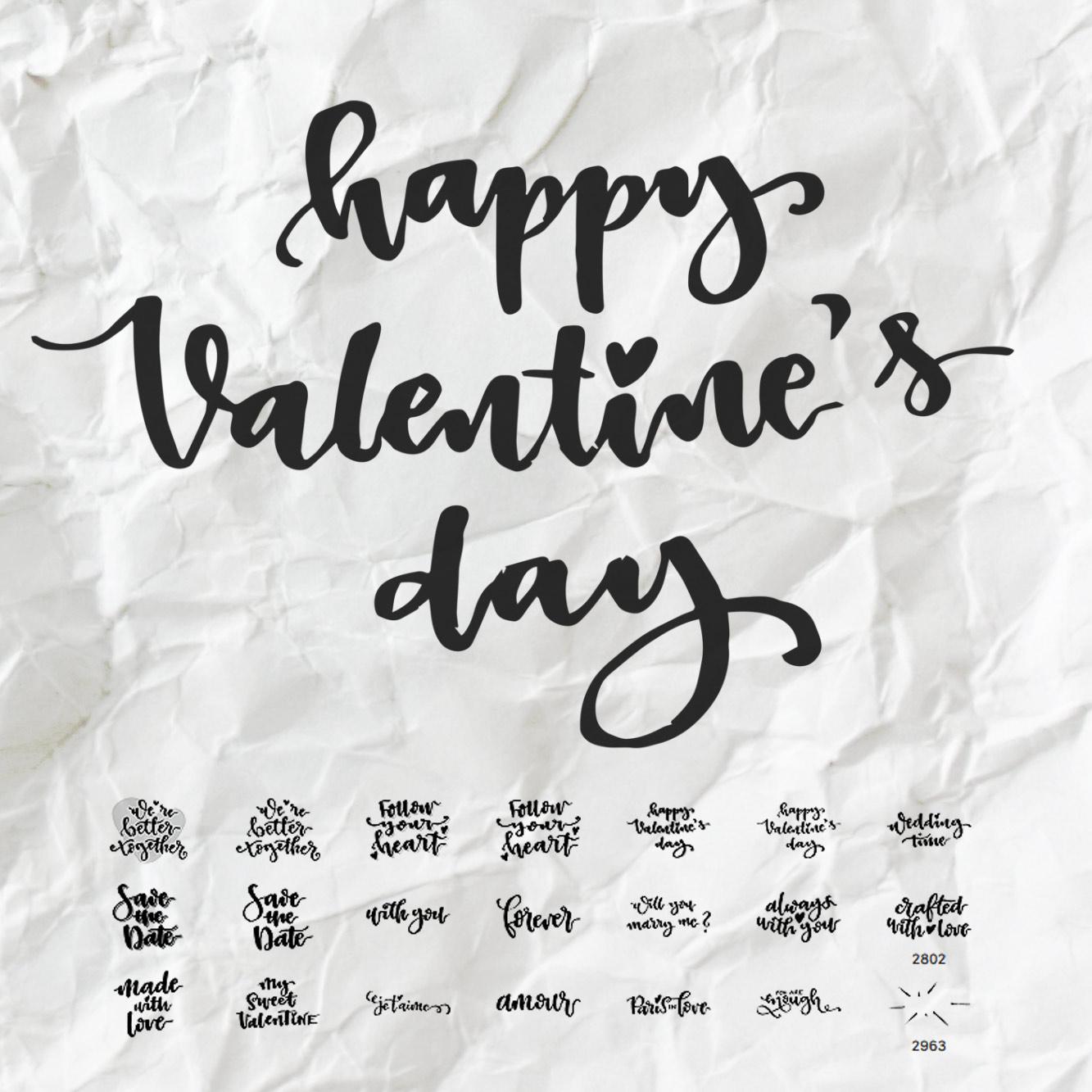 Valentine Calligraphy Brushes
