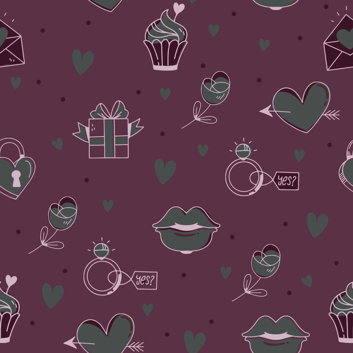 Doodle Valentine Pattern