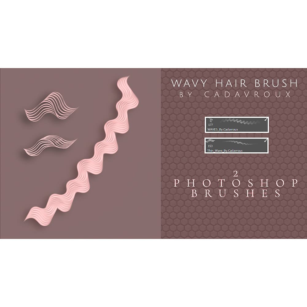 Wavy Hair Photoshop Brushes