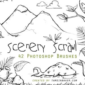 Scenery Scrawl PS Brushes
