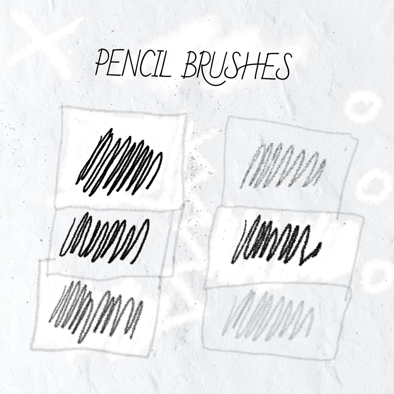 6 Pencil Brushes