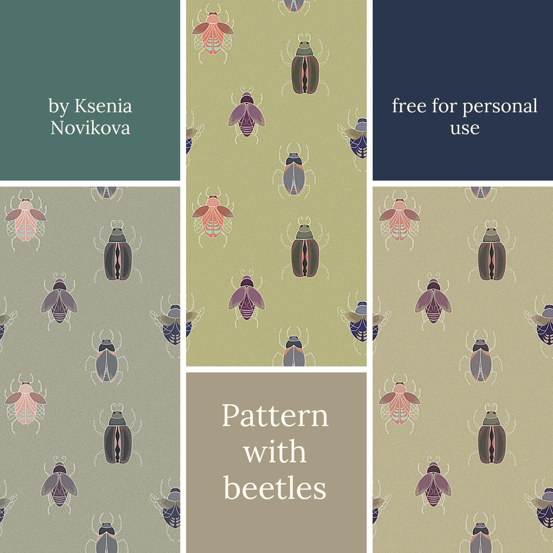 Pattern with Beetles
