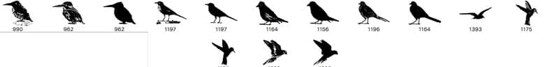 Birds Photoshop Brushes - Schematic