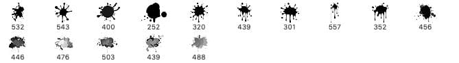 15 Splash Brushes - Schematic