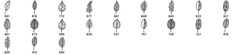 Autumn Leaves Doodles Brushes - Schematic