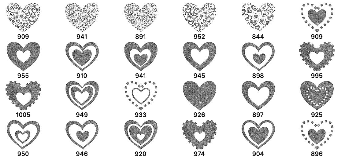 Free Heart Brushes - Schematic