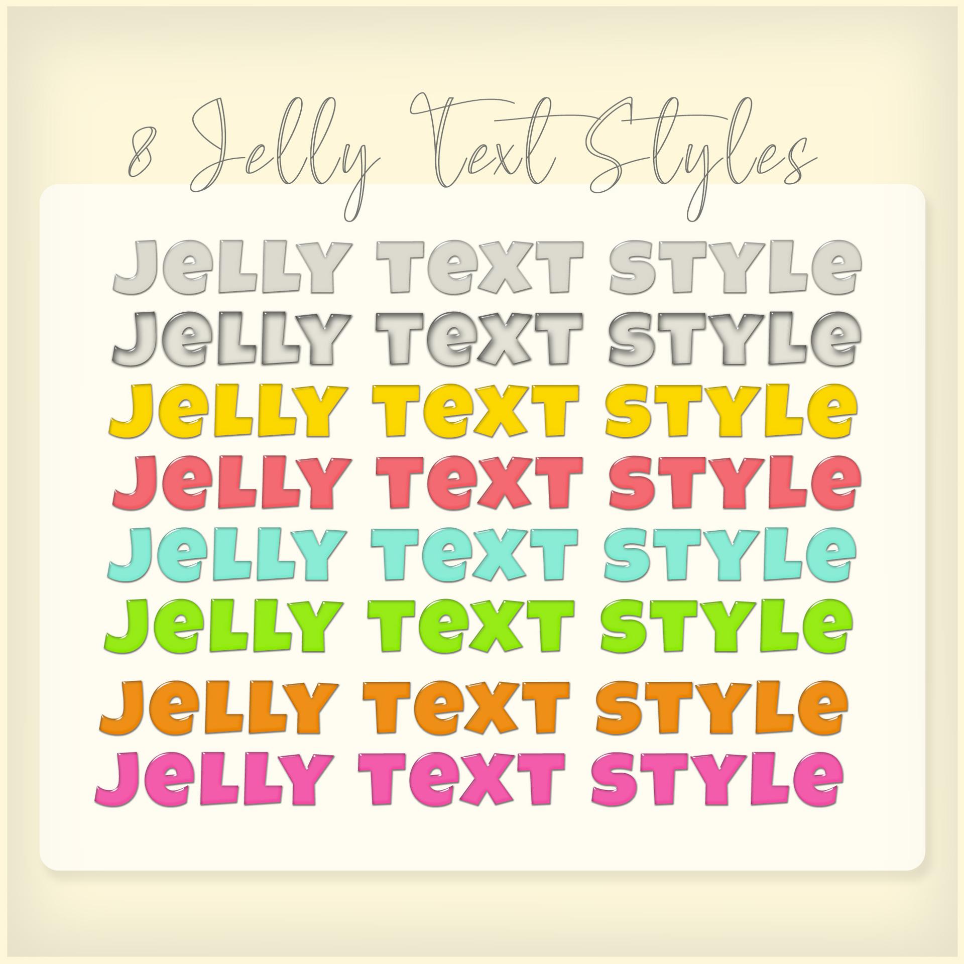 8 Jelly Text Styles