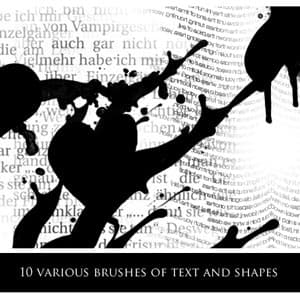 Text and Shapes Brushes