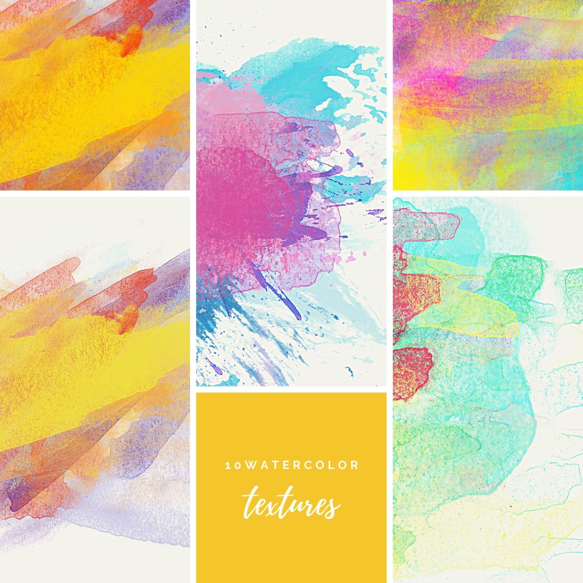10 Colorful Watercolor Free Textures