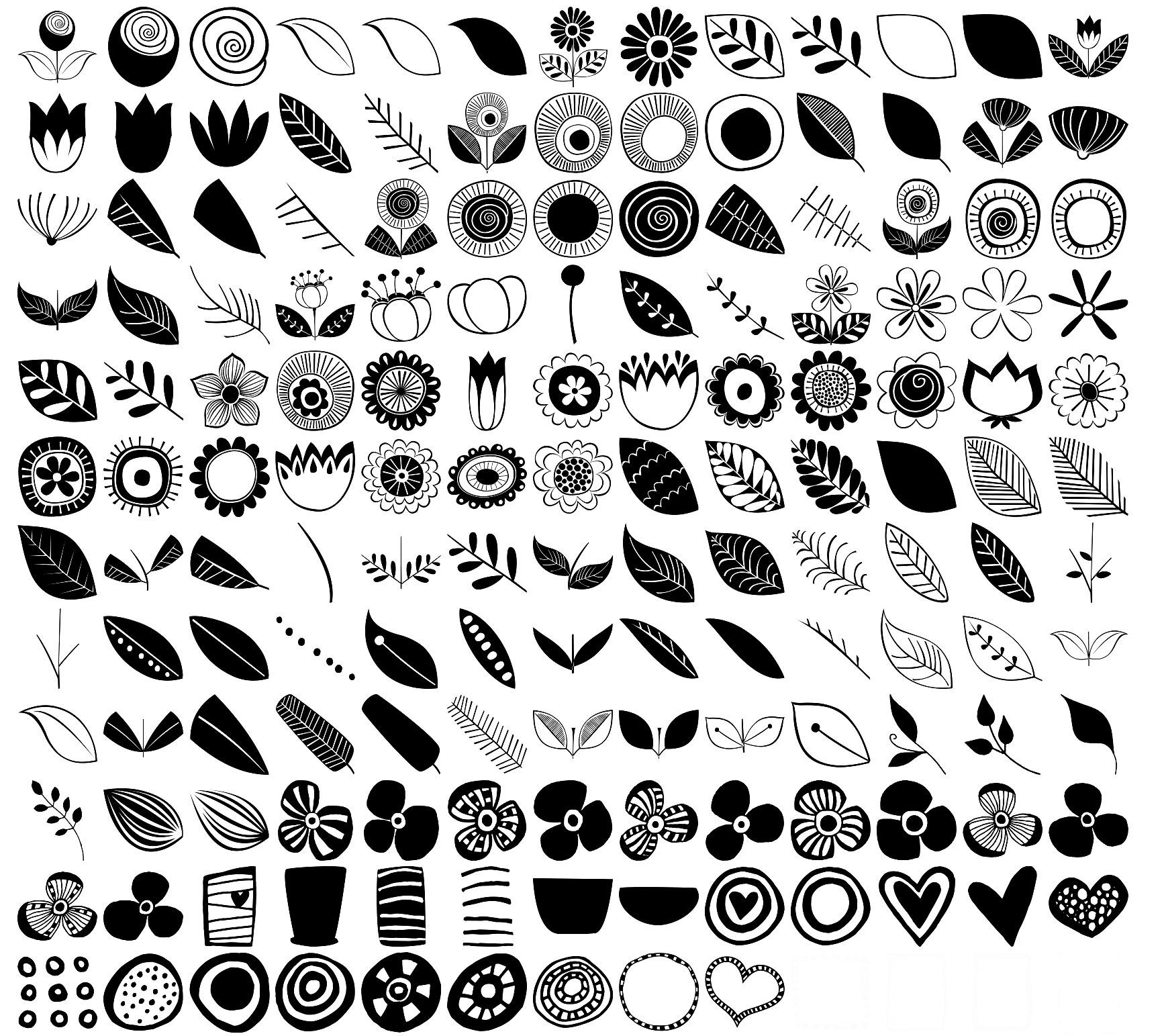 Whimsy Floral Custom Shapes - Schematic