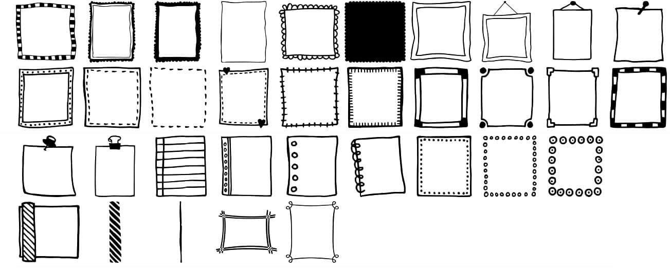 34 Free Frames Custom Shapes - Schematic