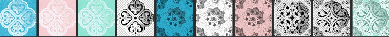 10 Vintage Ornament Patterns - Schematic