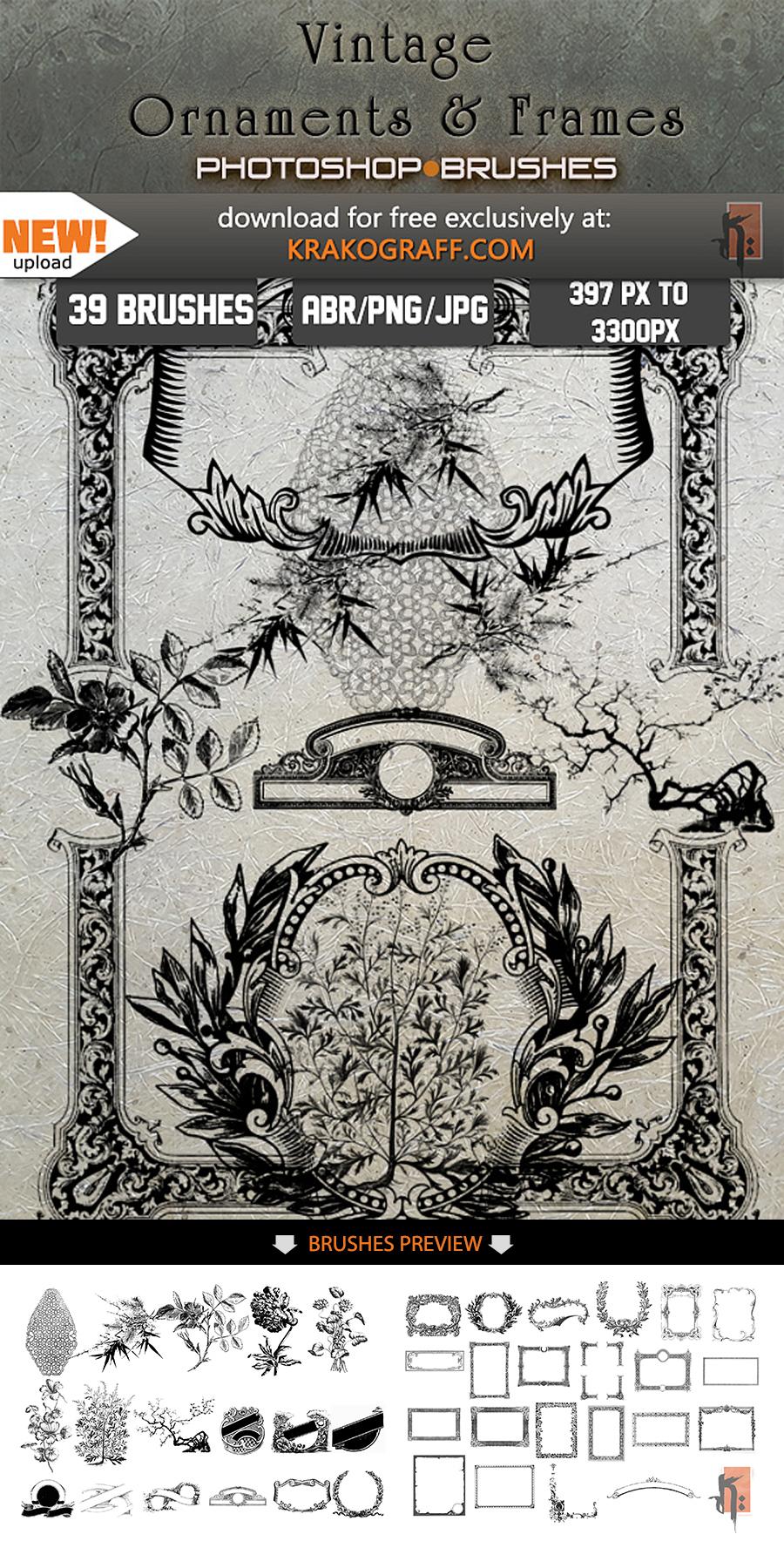 Vintage Ornaments & Frames