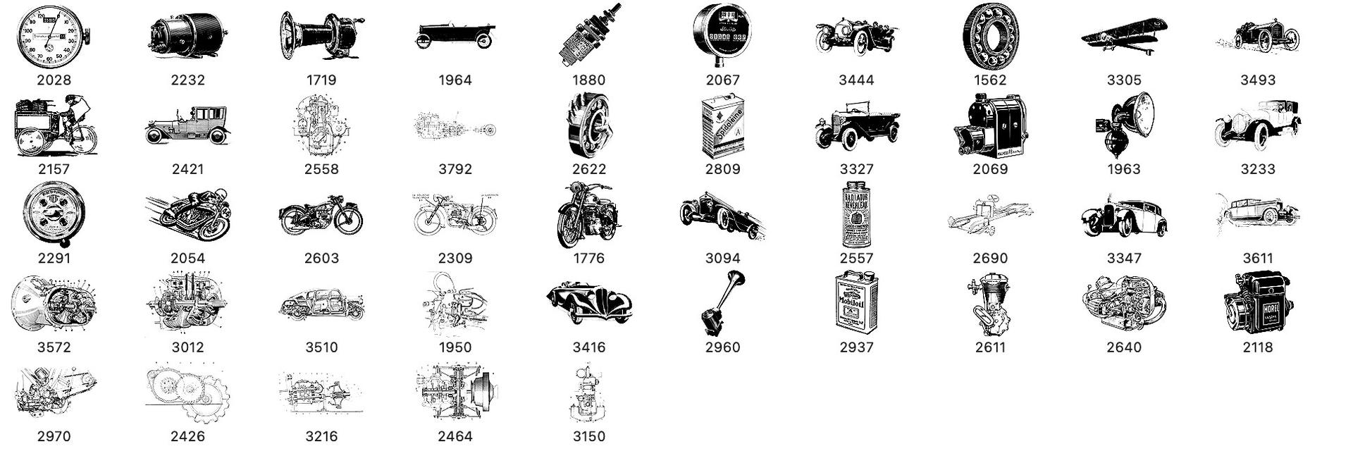 Vintage Automotive Brushes - Schematic