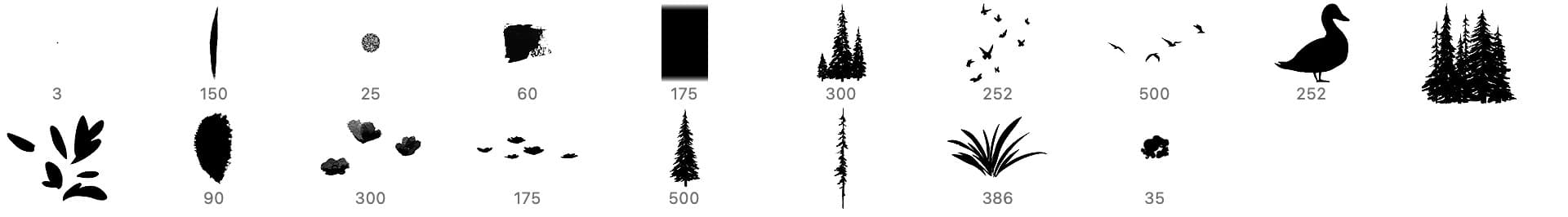 Free Basic Landscape Brushes - Schematic