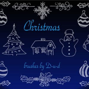 Christmas Handmade Brushes