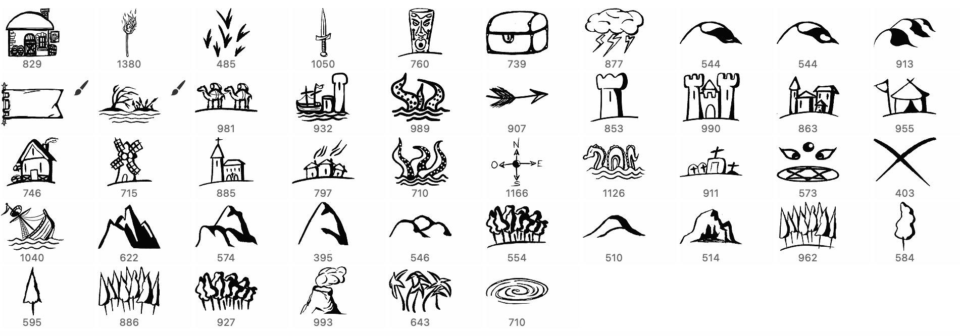 Free Brushes for Creating Maps - Schematic