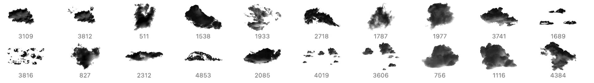 Free Cloud Brushes by MyPhotoshopBrushes - Schematic