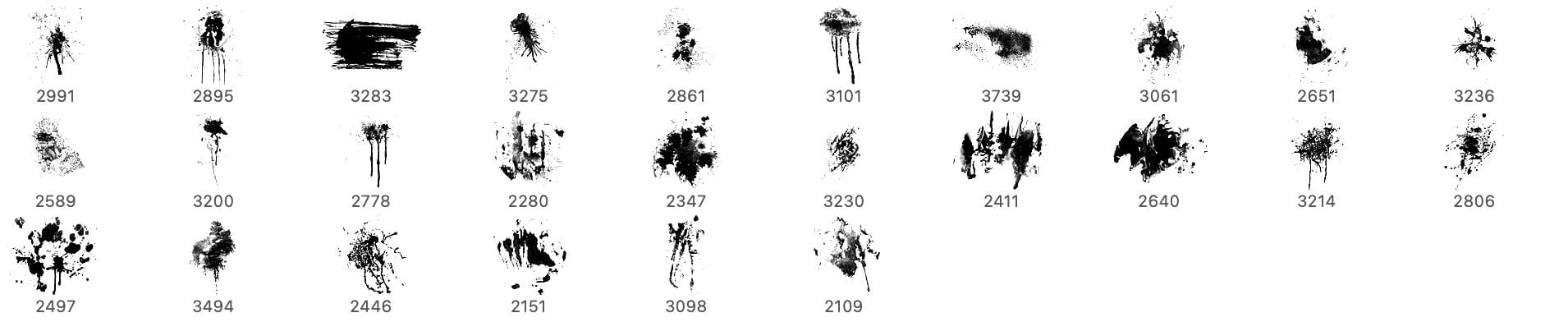Watercolor & Ink brushes - Vol.3 - Schematic