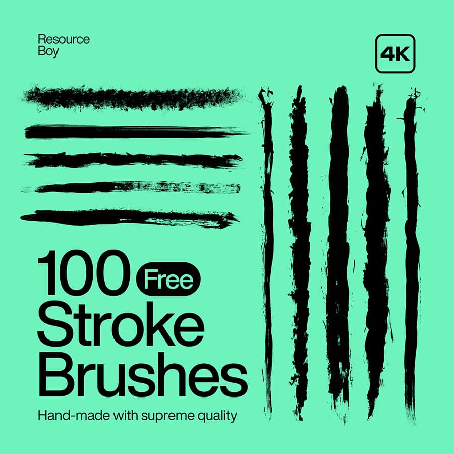 100 Stroke Photoshop Brushes